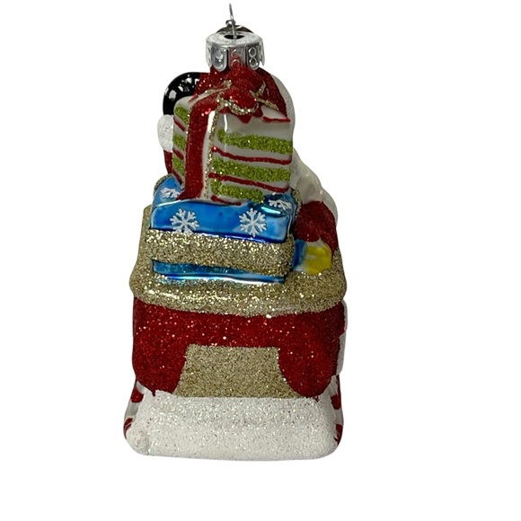 Christopher Radko Celebrations 2012 Santa Sleigh Glass Christmas Ornament - Picture 5 of 8